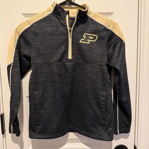 Colosseum Black and Gold Quarter-Zip Pullover